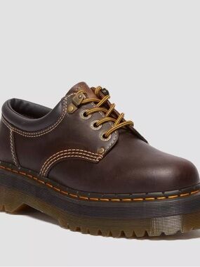 DR. MARTENS 8053 ARC CRAZY HORSE LEATHER PLATFORM CASUAL SHOES
